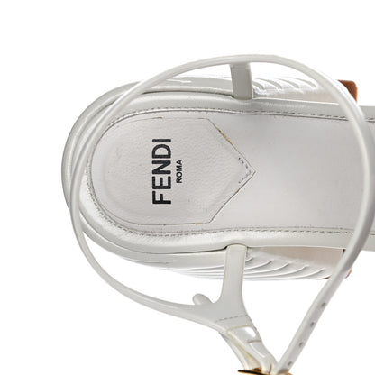 Fendi Calfskin Promenade Slingback Sandals 36.5 White 9 of 15