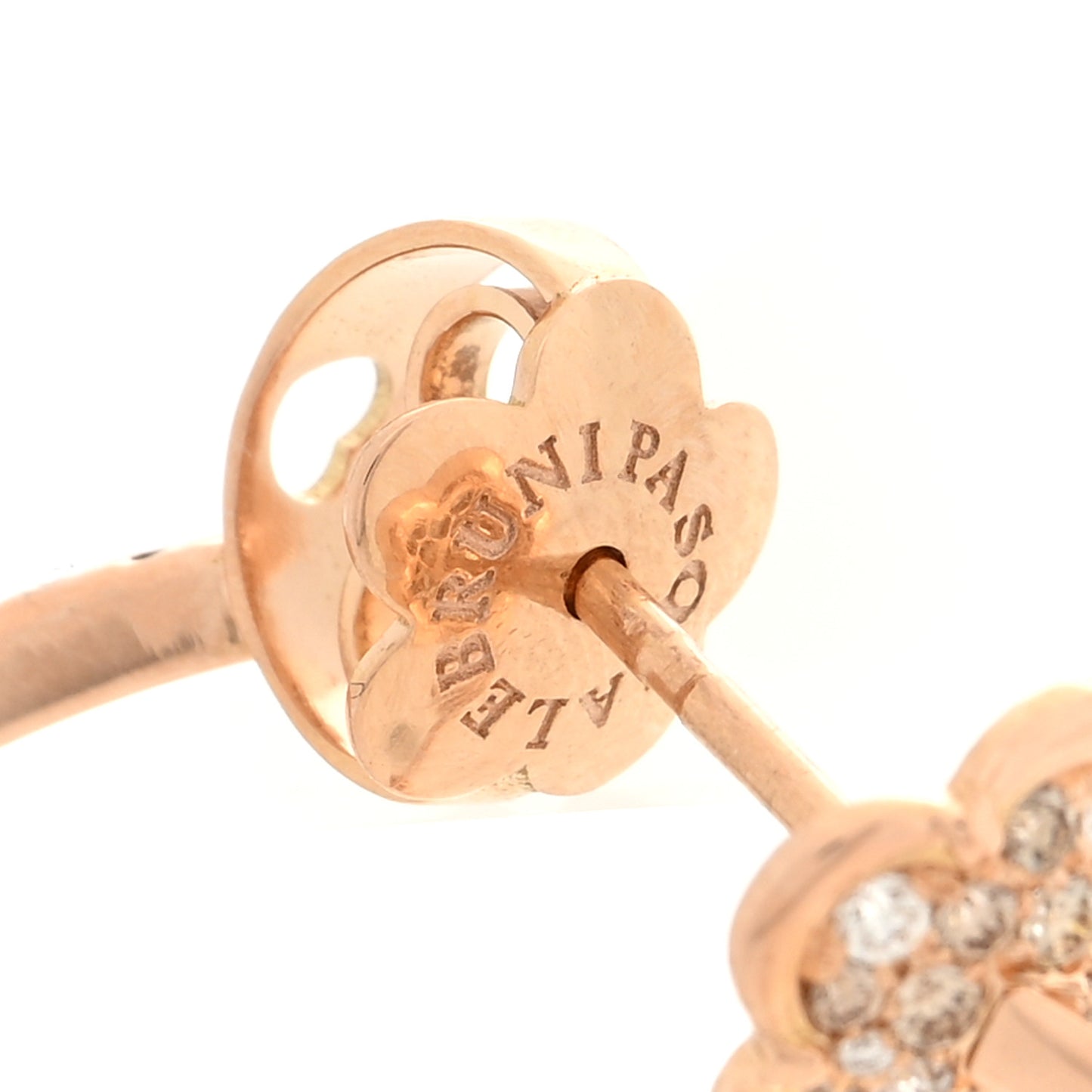 18K Rose Gold Diamond Figlia Dei Fiori Earrings