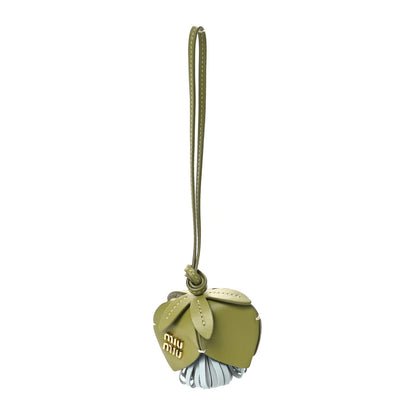 Miu Miu Calfskin Trick Bag Charm Ivy Green Lake Blue 1 of 3