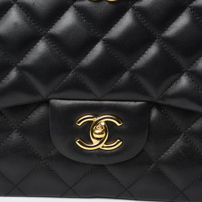 Chanel Lambskin Quilted Jumbo Single Flap Black 12 of 15