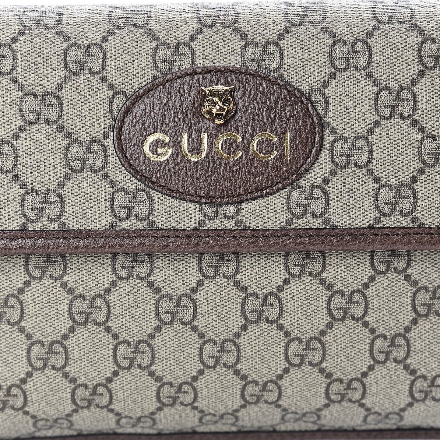 GG Supreme Monogram Neo Vintage Web Belt Bag Brown