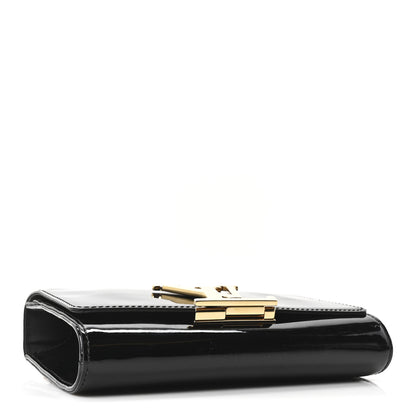 Louis Vuitton Patent Louise PM Chain Clutch Black 4 of 9