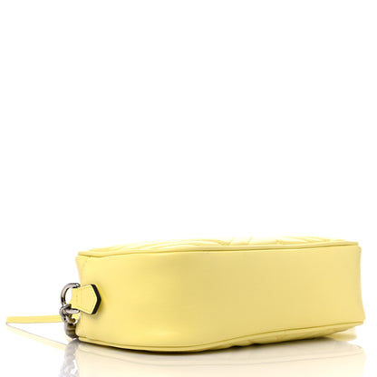 Gucci Calfskin Matelasse Small GG Marmont Chain Shoulder Bag Banana 4 of 9