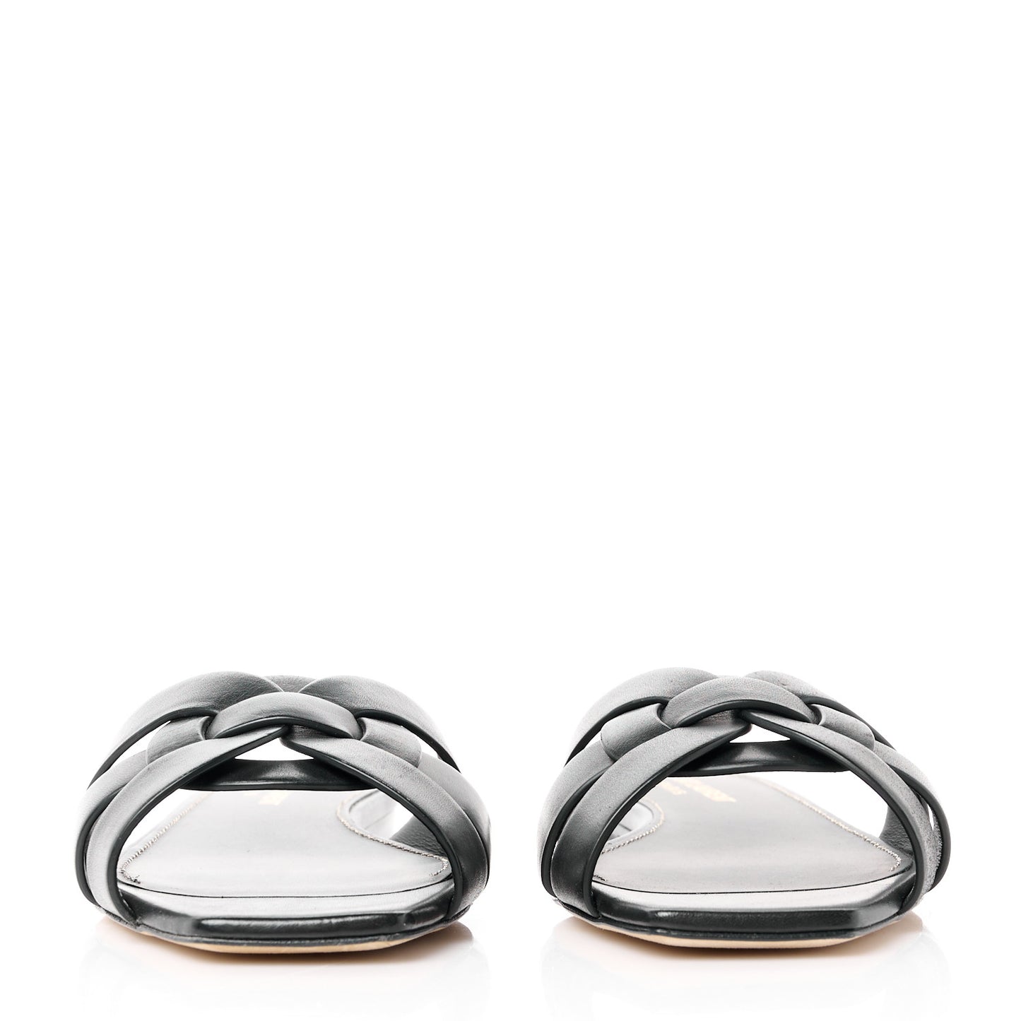 Calfskin Tribute 05 Slide Sandals 36 Black