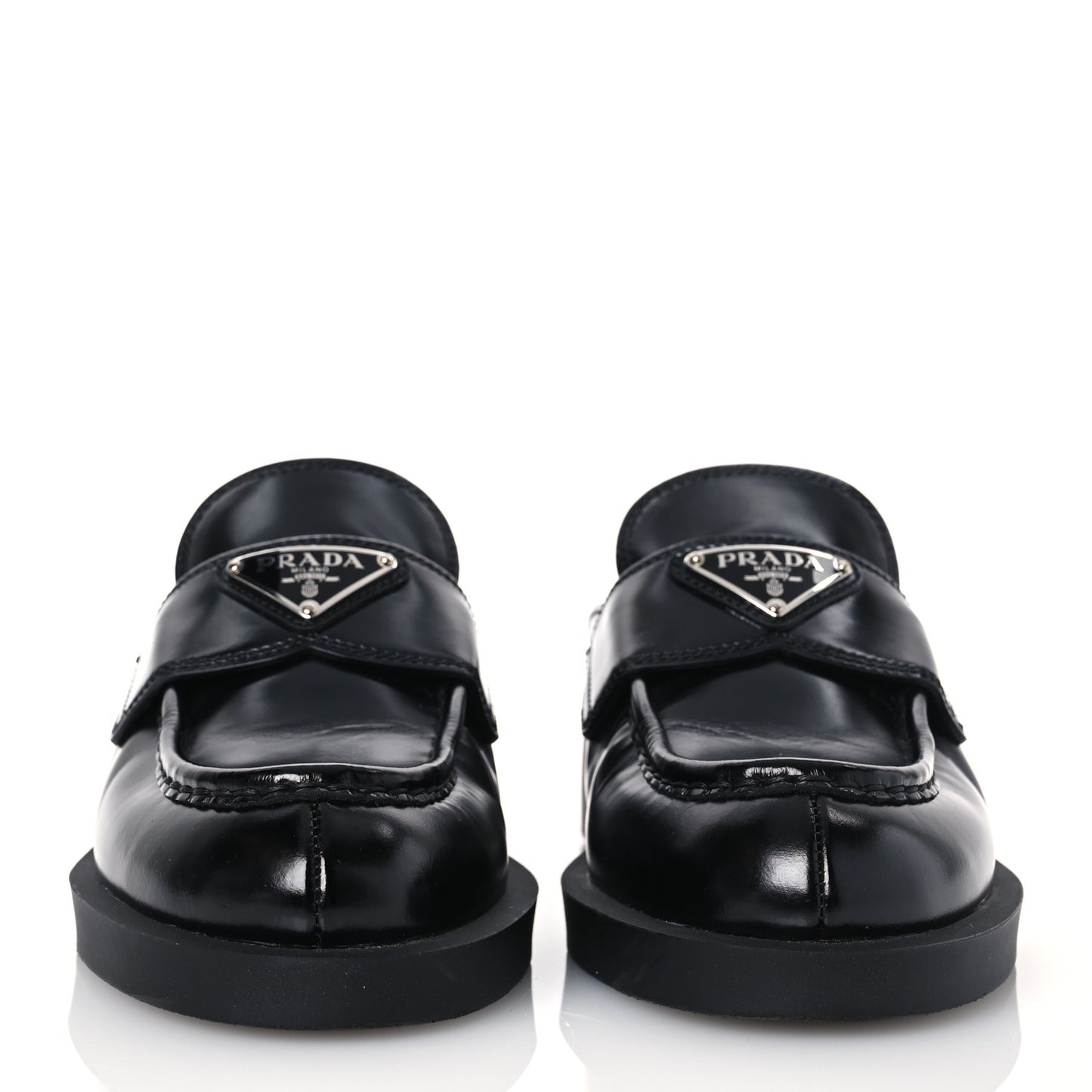 Spazzolato Triangle 40mm Loafer Mules 37 Black