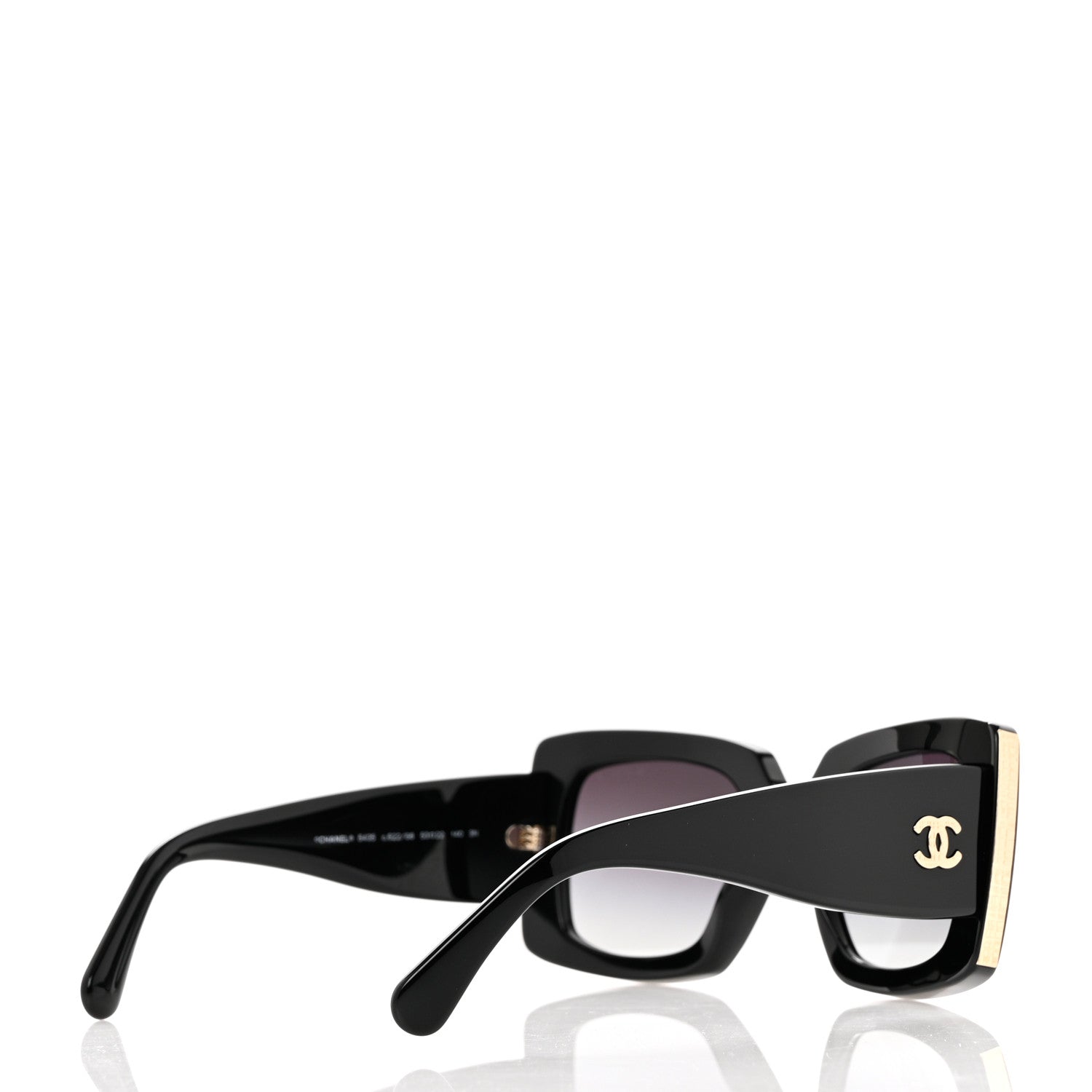 Chanel Acetate Rectangle Sunglasses 5435 Black 4 of 7