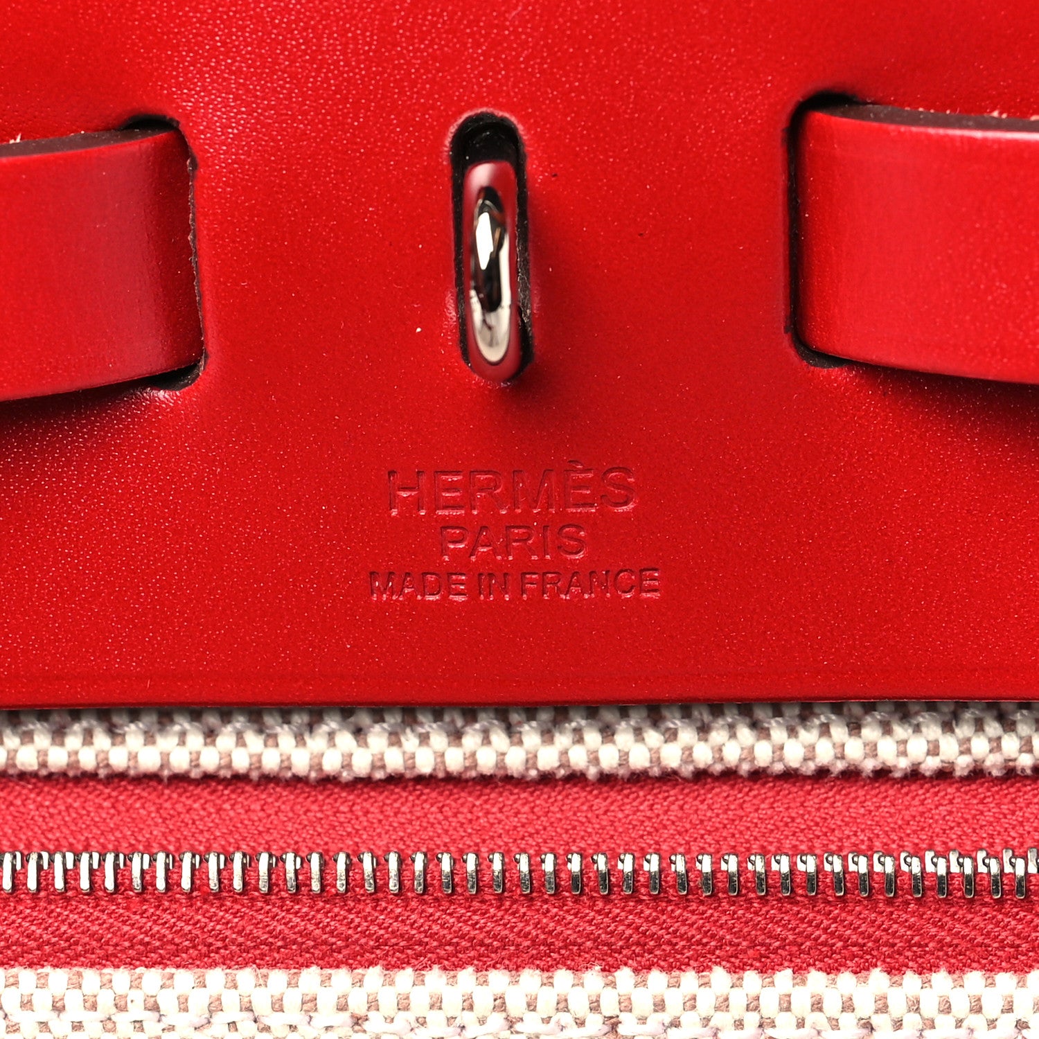Hermes Toile H Berline Vache Hunter Herbag Zip PM 31 Rouge Piment Ecru 7 of 11