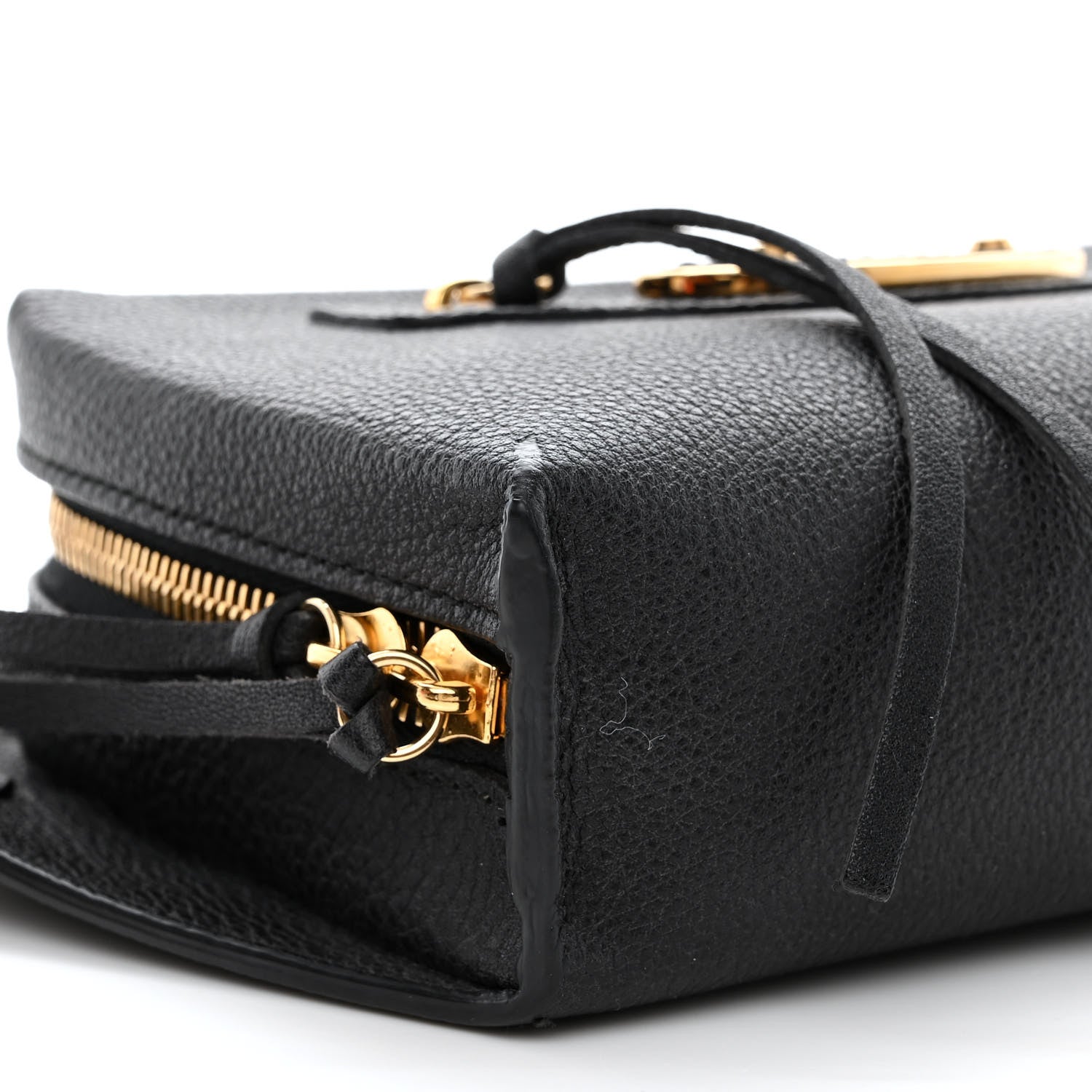 Balenciaga Chevre Gold Metallic Edge Hardware Bum Bag Black 11 of 12