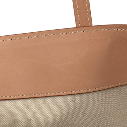 Saint Laurent Canvas Calfskin Medium Shopper Tote Naturale Beige 11 of 11