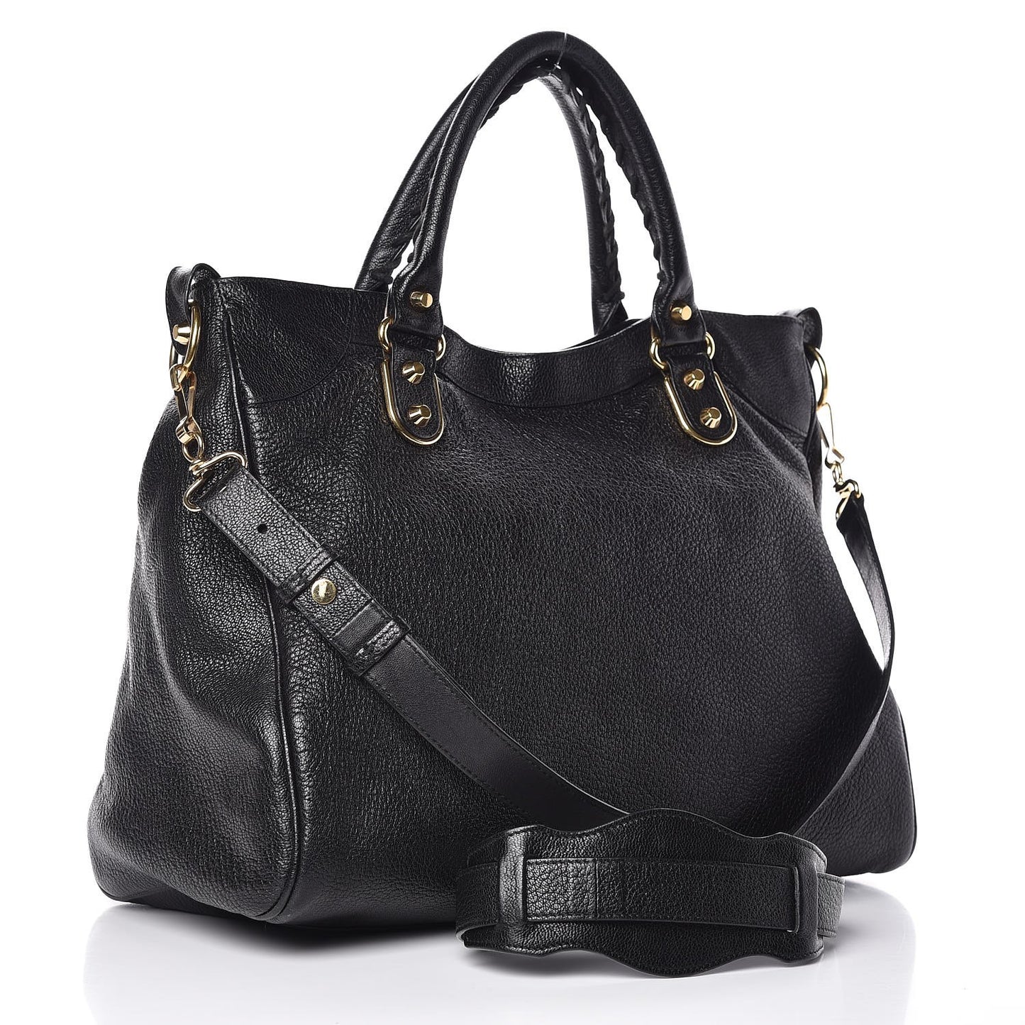 Chevre Gold Metallic Edge Hardware Velo Black