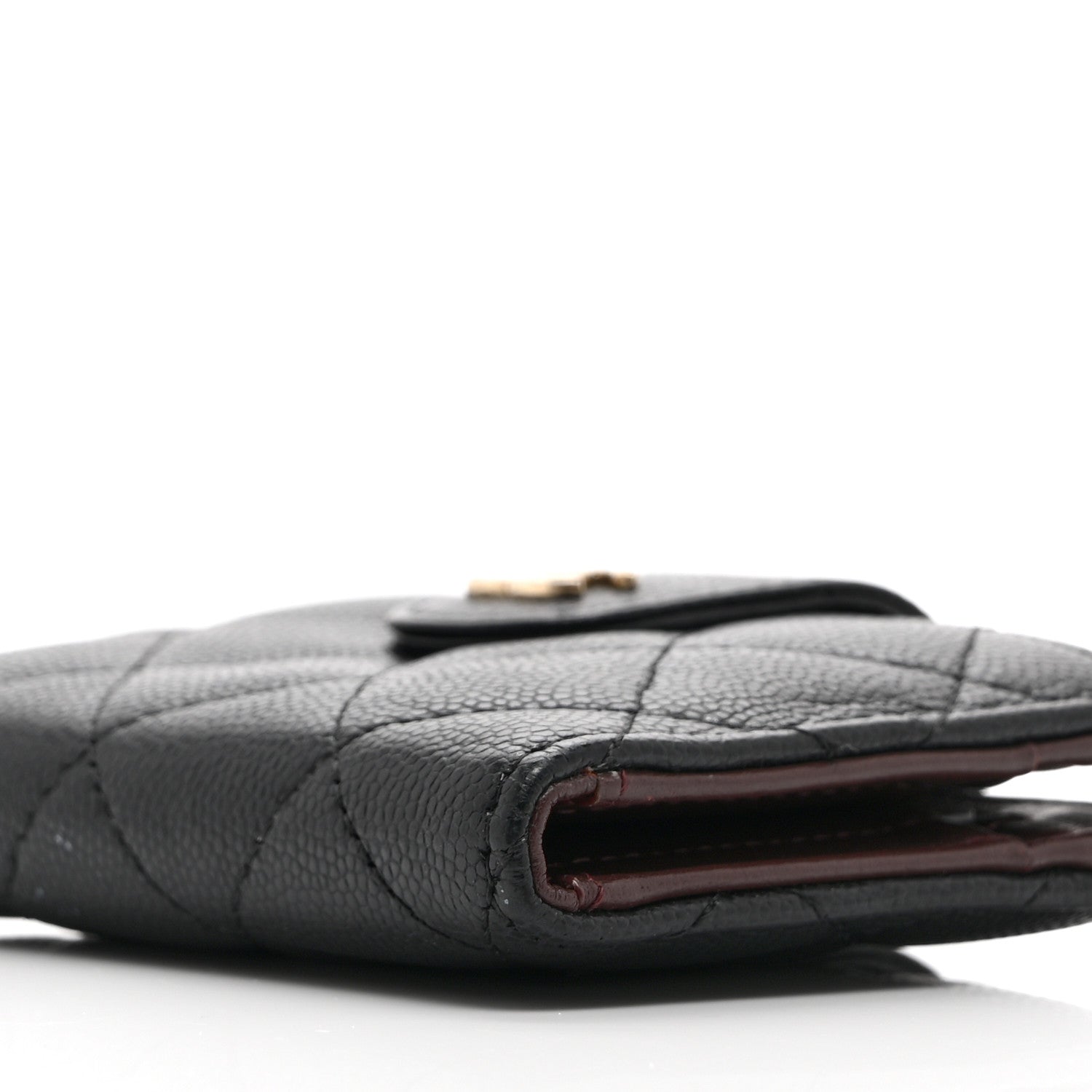 Chanel Caviar Quilted Compact Zipped Pocket Wallet Black 9 of 9