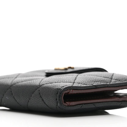 Chanel Caviar Quilted Compact Zipped Pocket Wallet Black 9 of 9