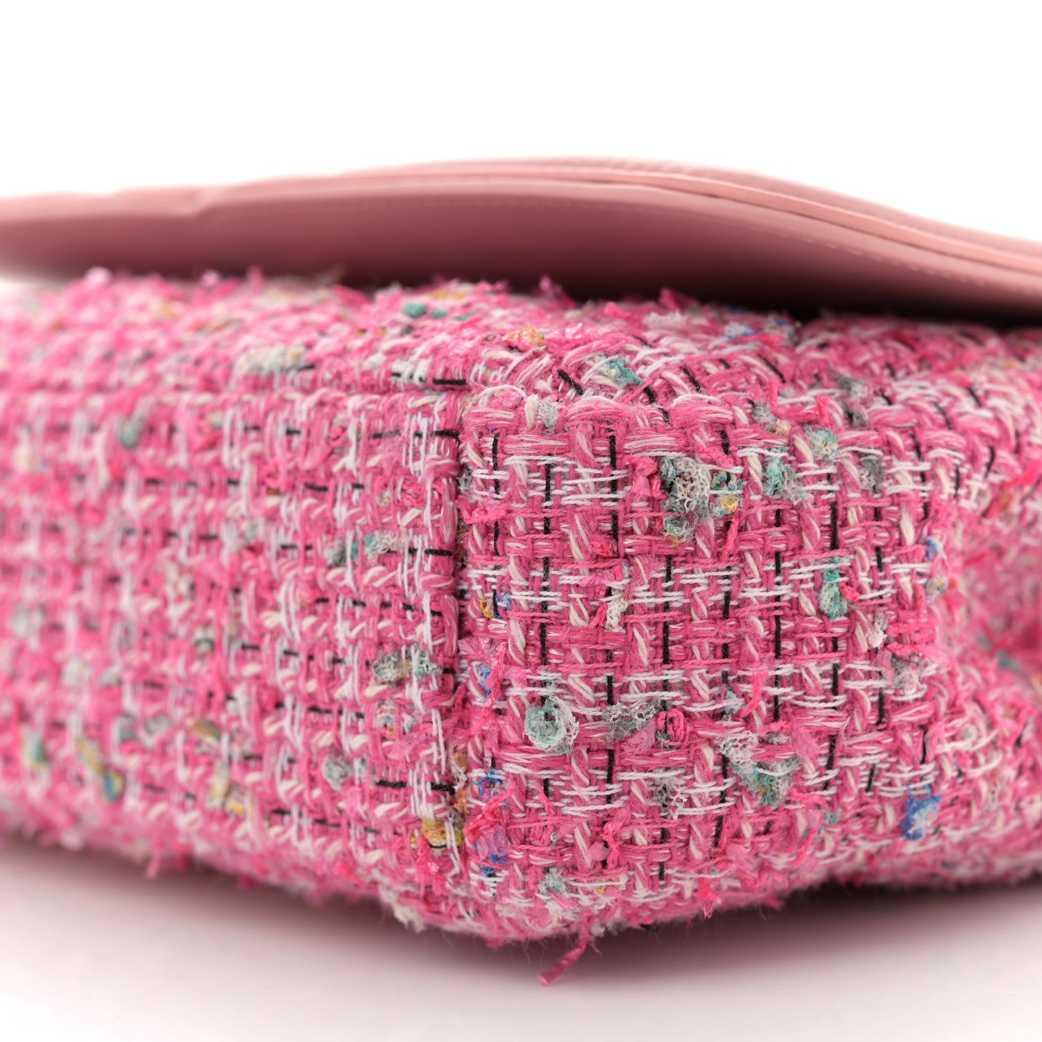 Chanel Tweed Lambskin Quilted Small CC Filigree Flap Pink 10 of 11