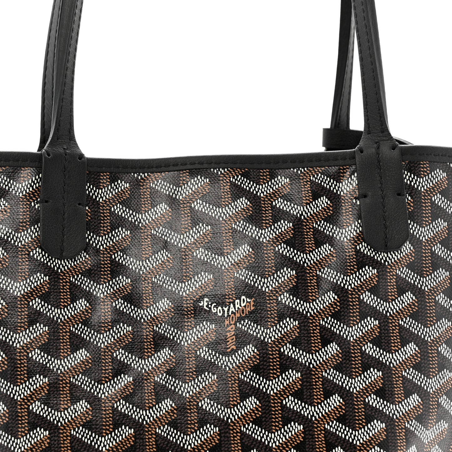 Goyardine Reversible Mini Anjou Black