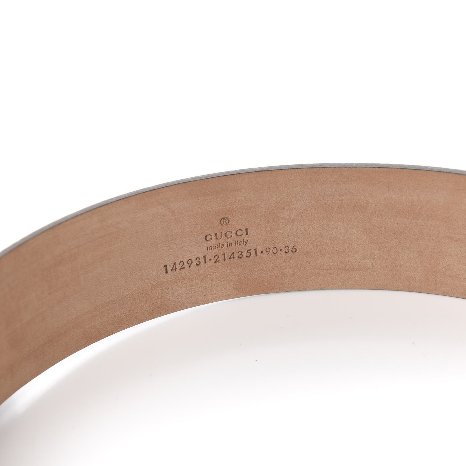 Gucci GG Plus Monogram Niagara Lux Calfskin Interlocking G 40mm Belt 90 36 Beige Ebony Cocoa 3 of 6