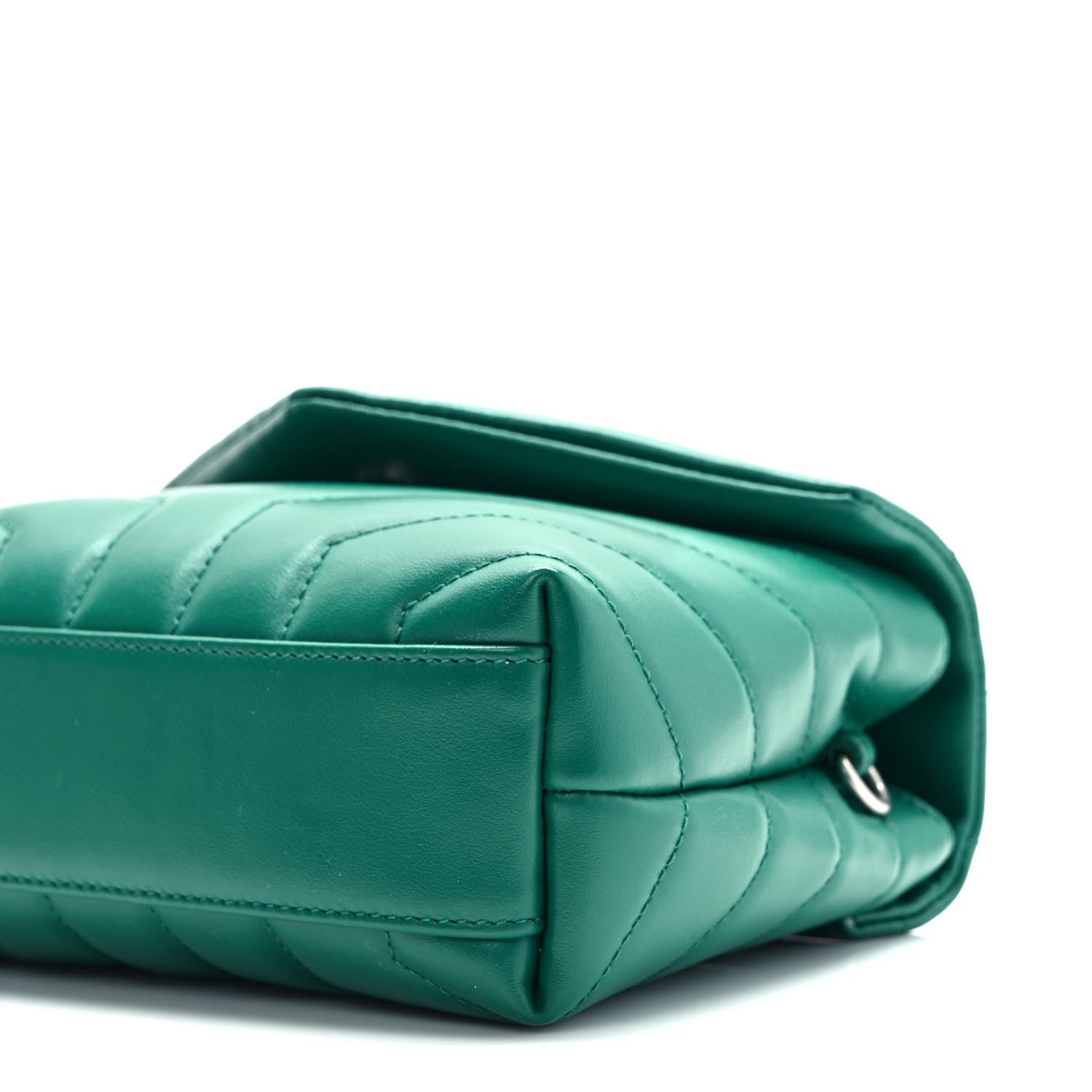 Saint Laurent Calfskin Y Quilted Monogram Toy Loulou Crossbody Bag Green Field 8 of 8