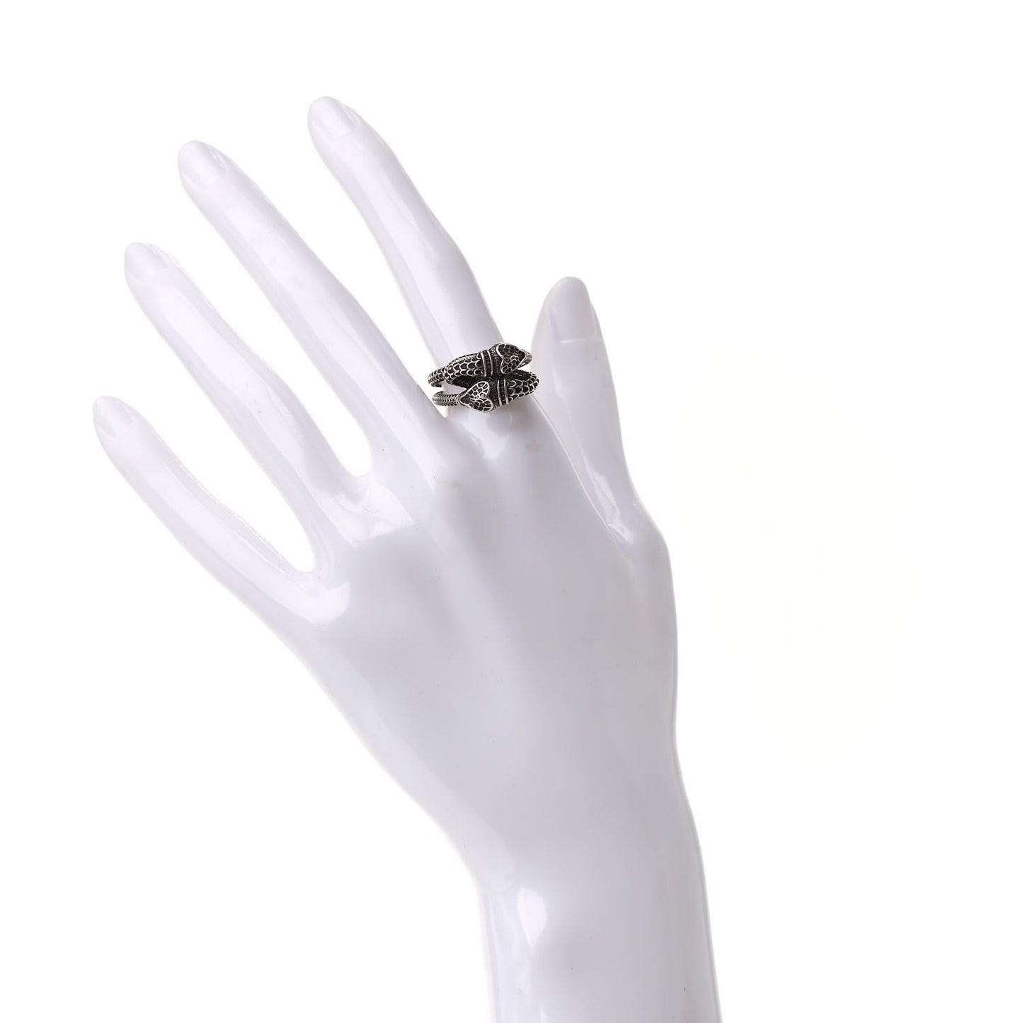 Sterling Silver Gucci Garden Double Snake Ring 53 6.5