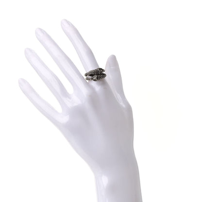 Gucci Sterling Silver Gucci Garden Double Snake Ring 53 6.5 2 of 10