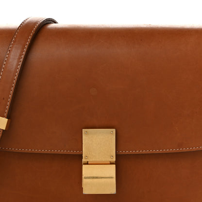 Celine Natural Calfskin Medium Classic Box Flap Bag Tan 8 of 10