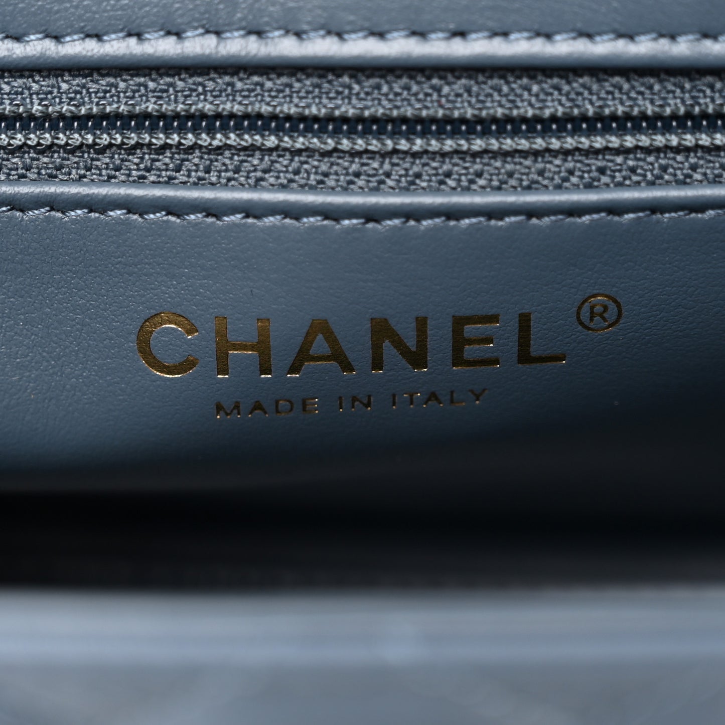 Shiny Aged Calfskin Quilted Nano Kelly Shopper Dark Blue