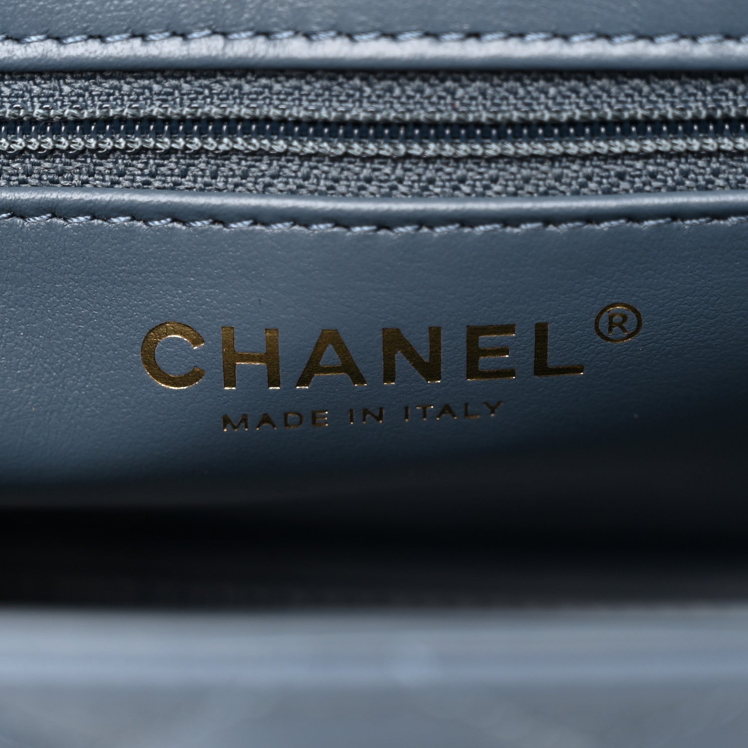 Chanel Shiny Aged Calfskin Quilted Nano Kelly Shopper Dark Blue 6 of 10