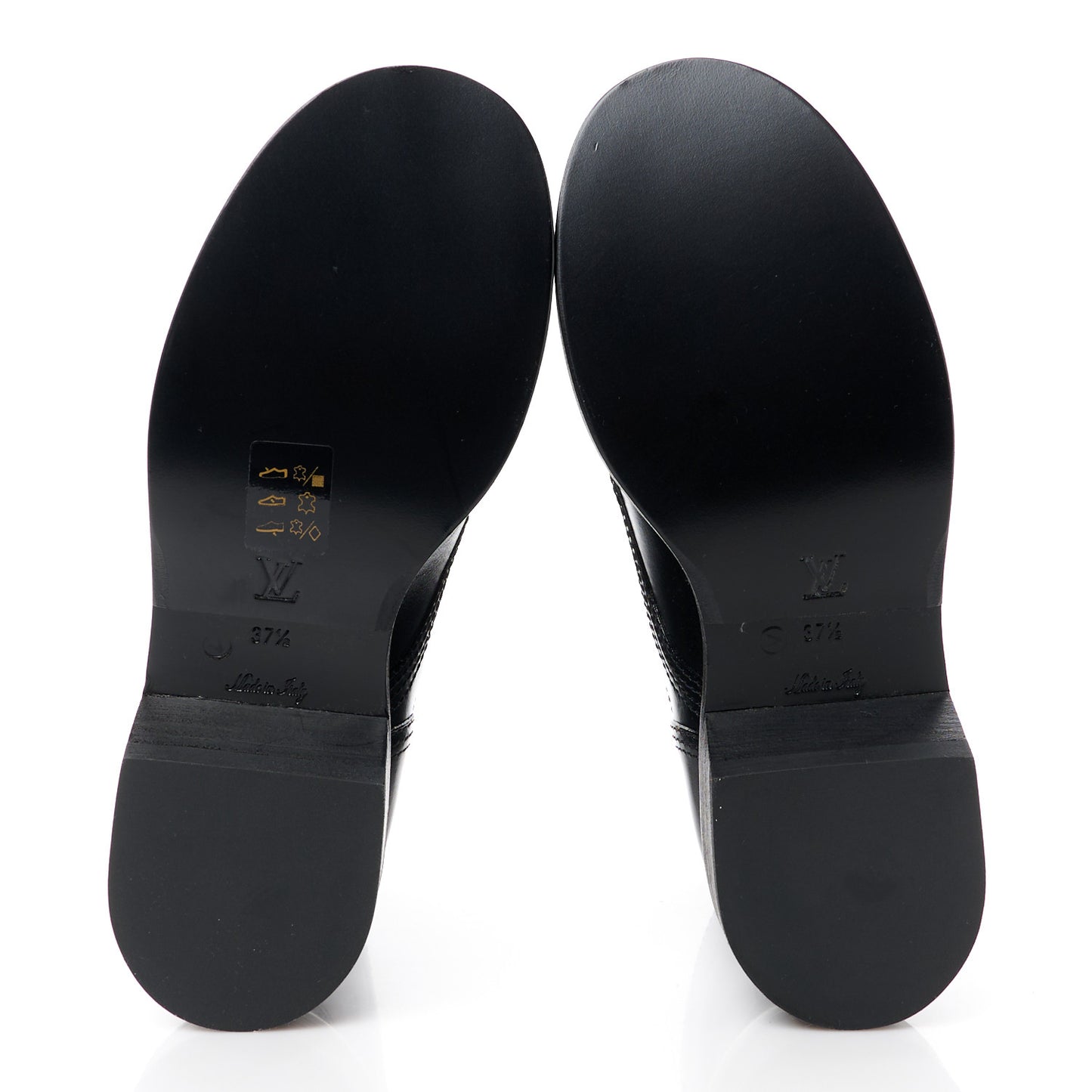 Calfskin Monogram Metropolis Flat Ranger Boots 37.5 Black