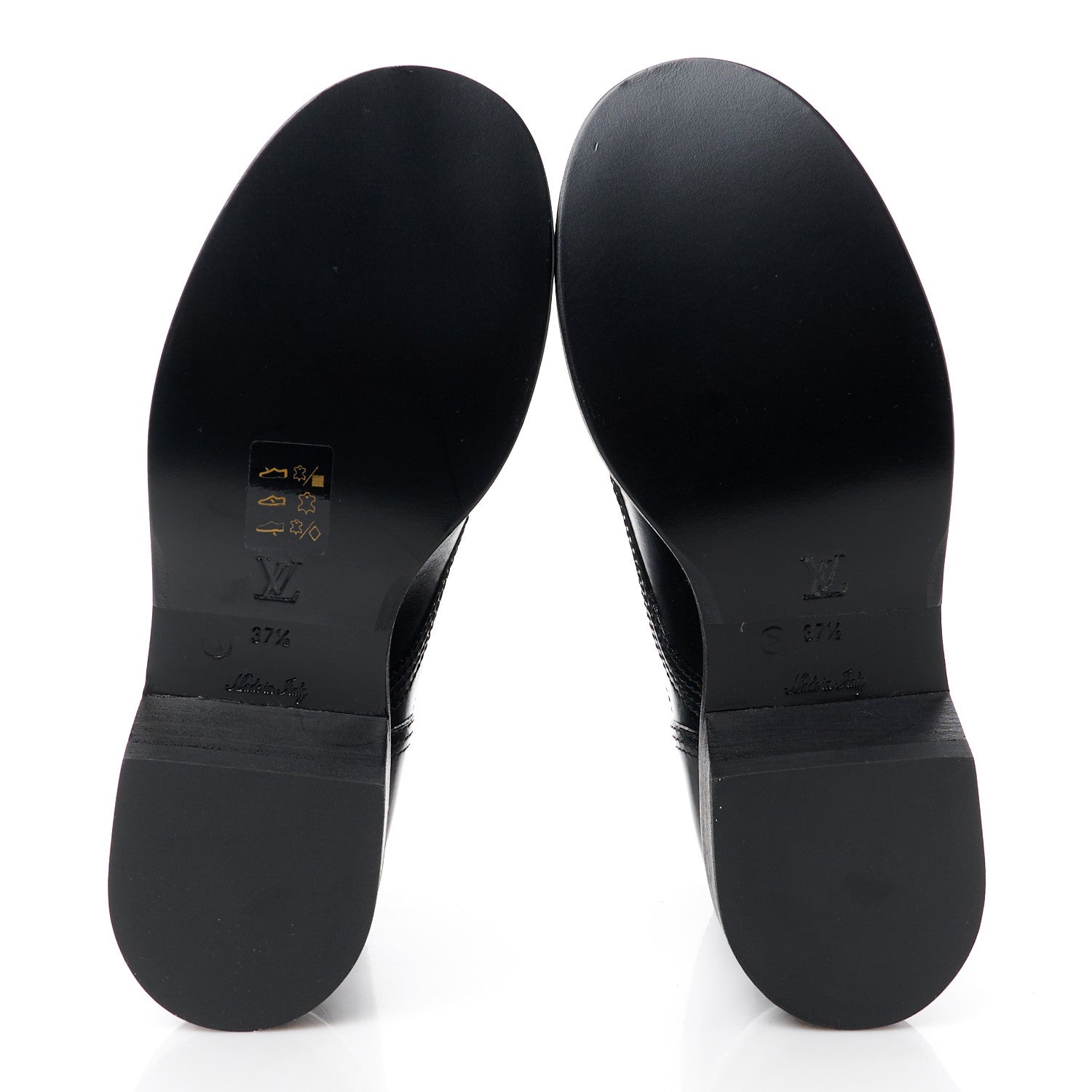 Louis Vuitton Calfskin Monogram Metropolis Flat Ranger Boots 37.5 Black 6 of 11