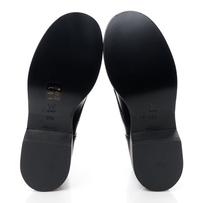 Louis Vuitton Calfskin Monogram Metropolis Flat Ranger Boots 37.5 Black 6 of 11