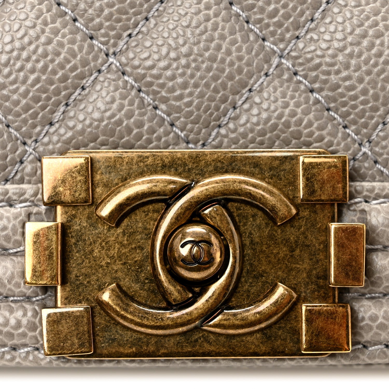 Chanel Caviar Quilted Medium Boy Flap Grey 13 of 13
