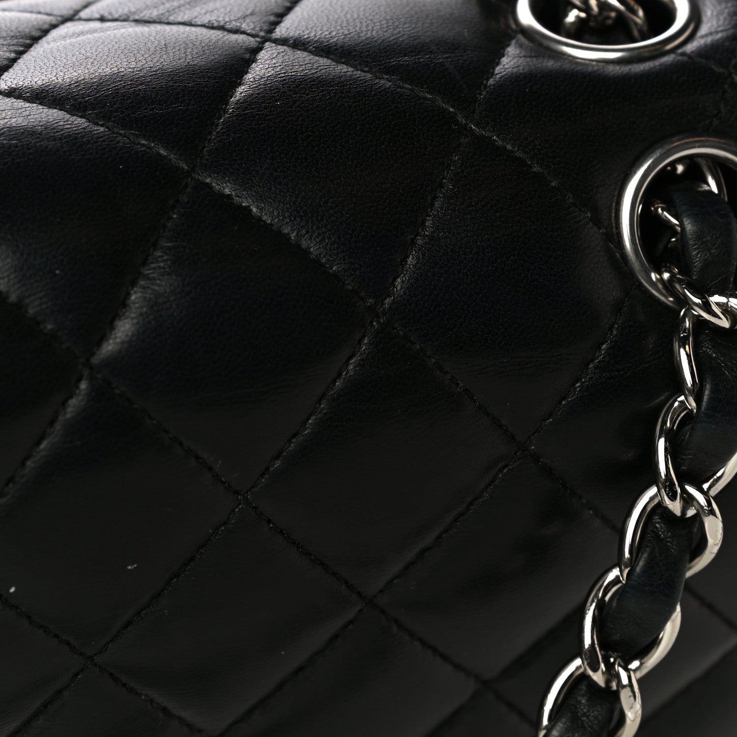 Chanel Lambskin Quilted Medium Double Flap Black 24 of 24