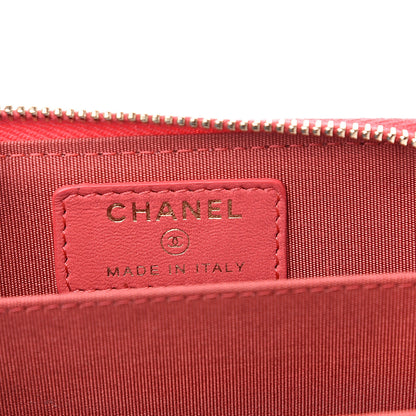 Chanel Lambskin Lucky Charms Zip Coin Purse Pink 5 of 6