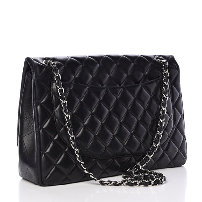 Chanel Lambskin Quilted Maxi Single Flap Black 3 of 16