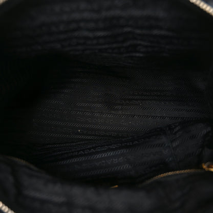 Prada Tessuto Nylon Saffiano Shopping Tote Black 5 of 9