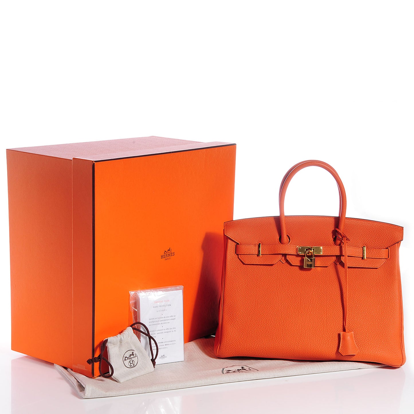 Togo Birkin 35 Orange