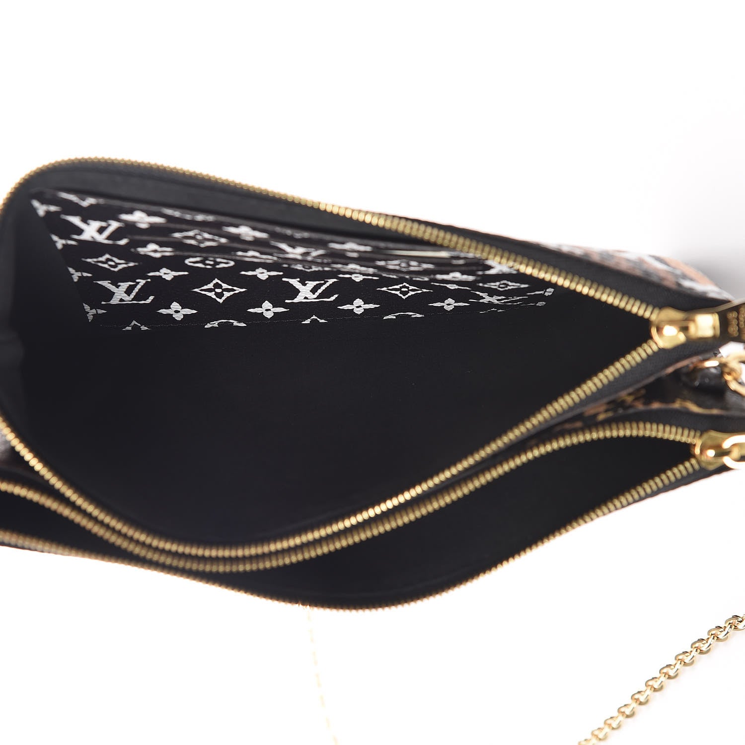 Louis Vuitton Monogram Giant Jungle Pochette Double Zip Black 6 of 11