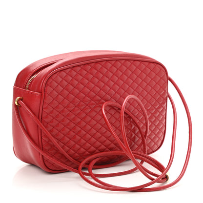 Saint Laurent Lambskin Quilted Victoire Camera Bag Rouge Eros 3 of 11