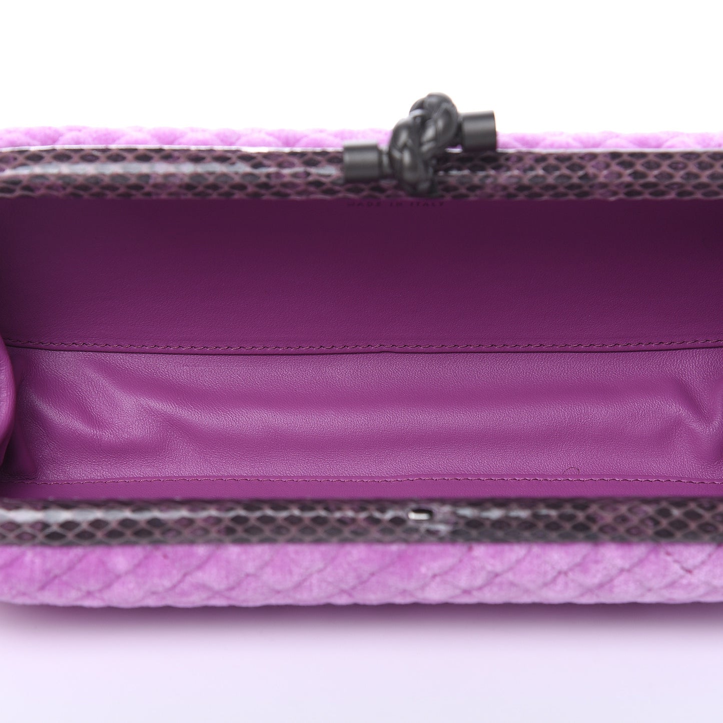 Velvet Intreccio Impero Ayers Knot Clutch Peony