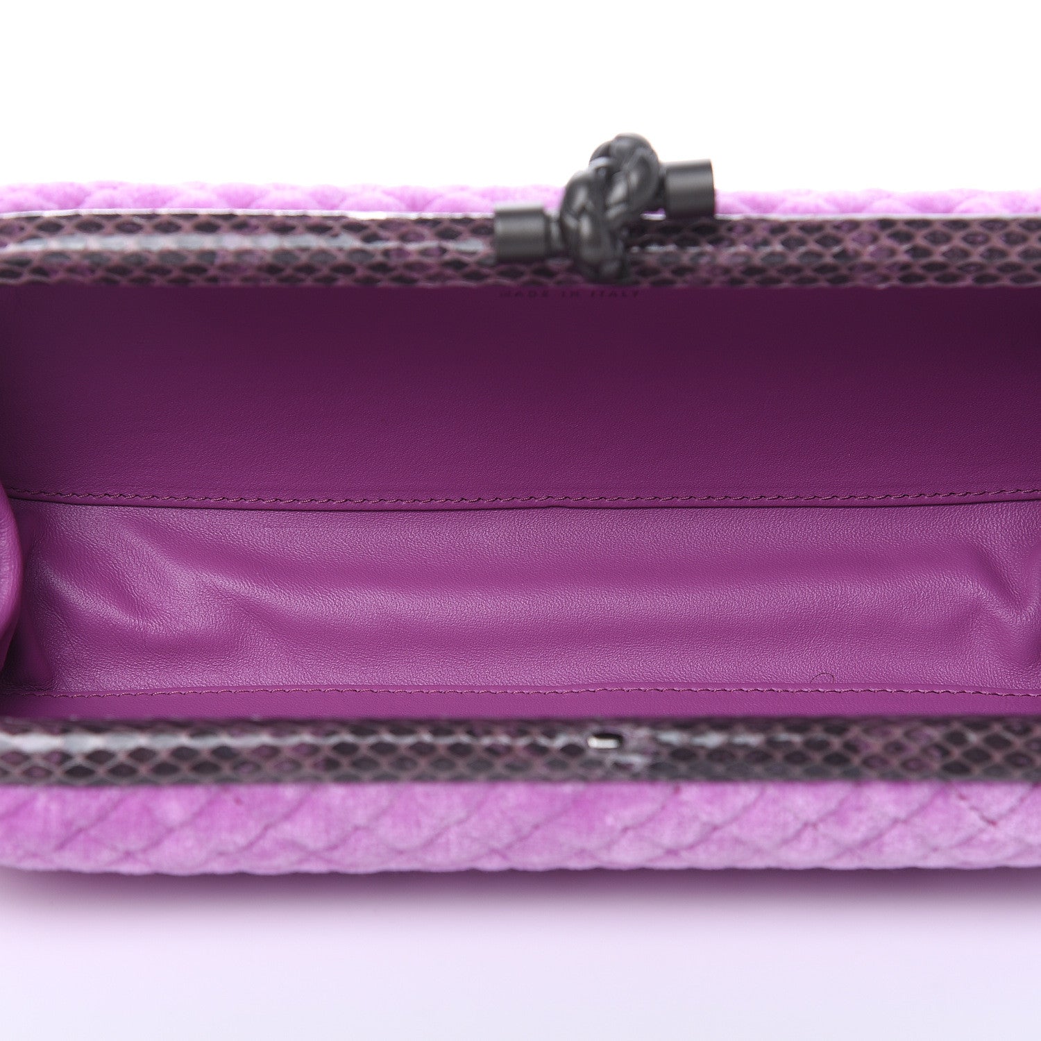 Bottega Veneta Velvet Intreccio Impero Ayers Knot Clutch Peony 5 of 8
