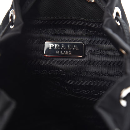 Prada Tessuto Nylon Saffiano Smalto Bucket Wristlet Black 6 of 8