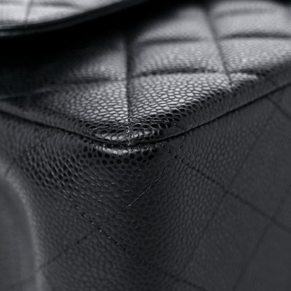 Chanel Caviar Quilted Jumbo Double Flap Black 8 of 12