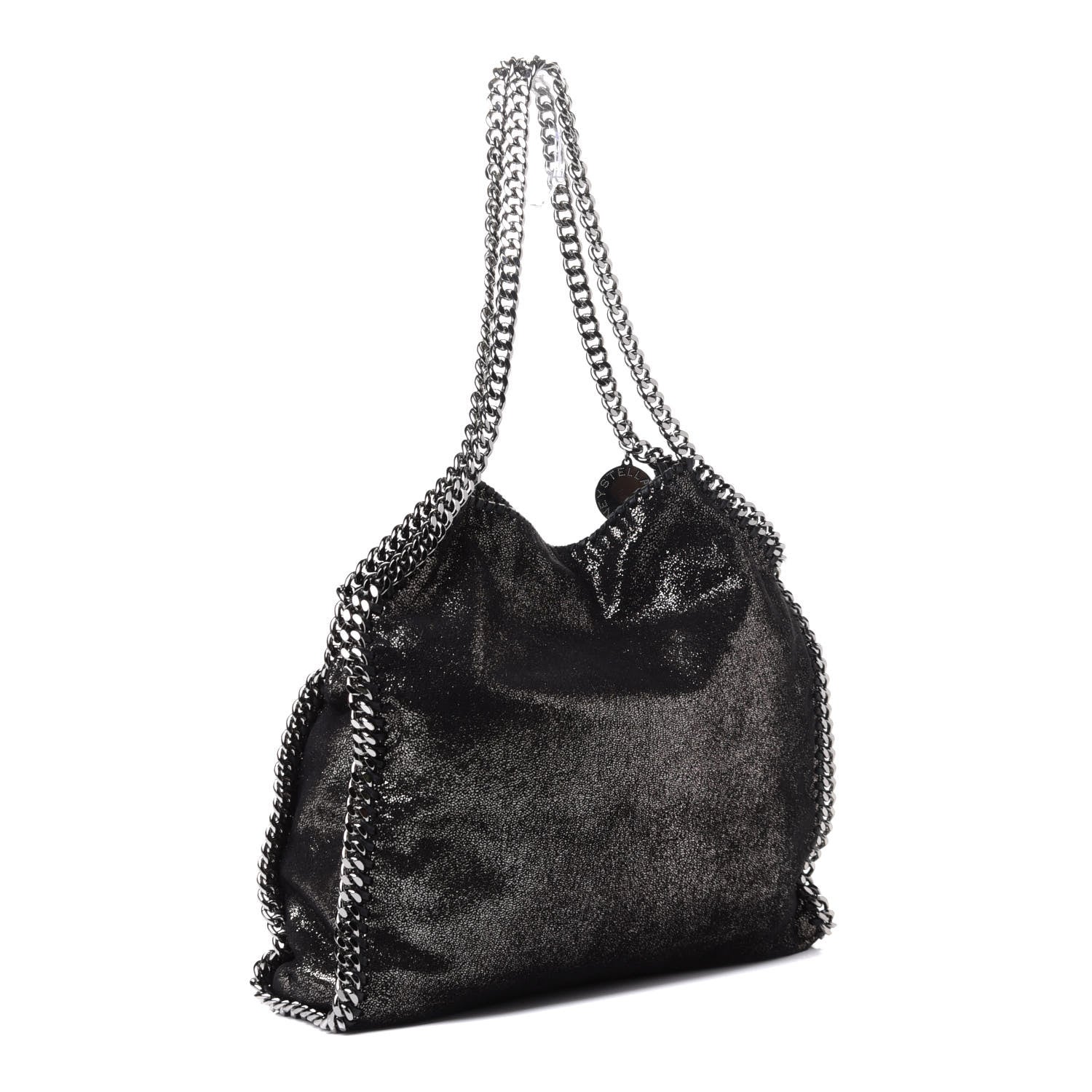Stella McCartney Metallic Shaggy Deer Small Falabella Tote Black 2 of 4