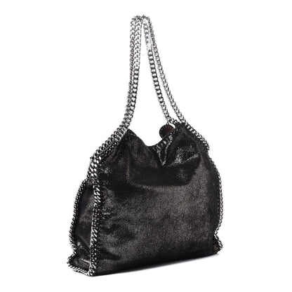 Stella McCartney Metallic Shaggy Deer Small Falabella Tote Black 2 of 4