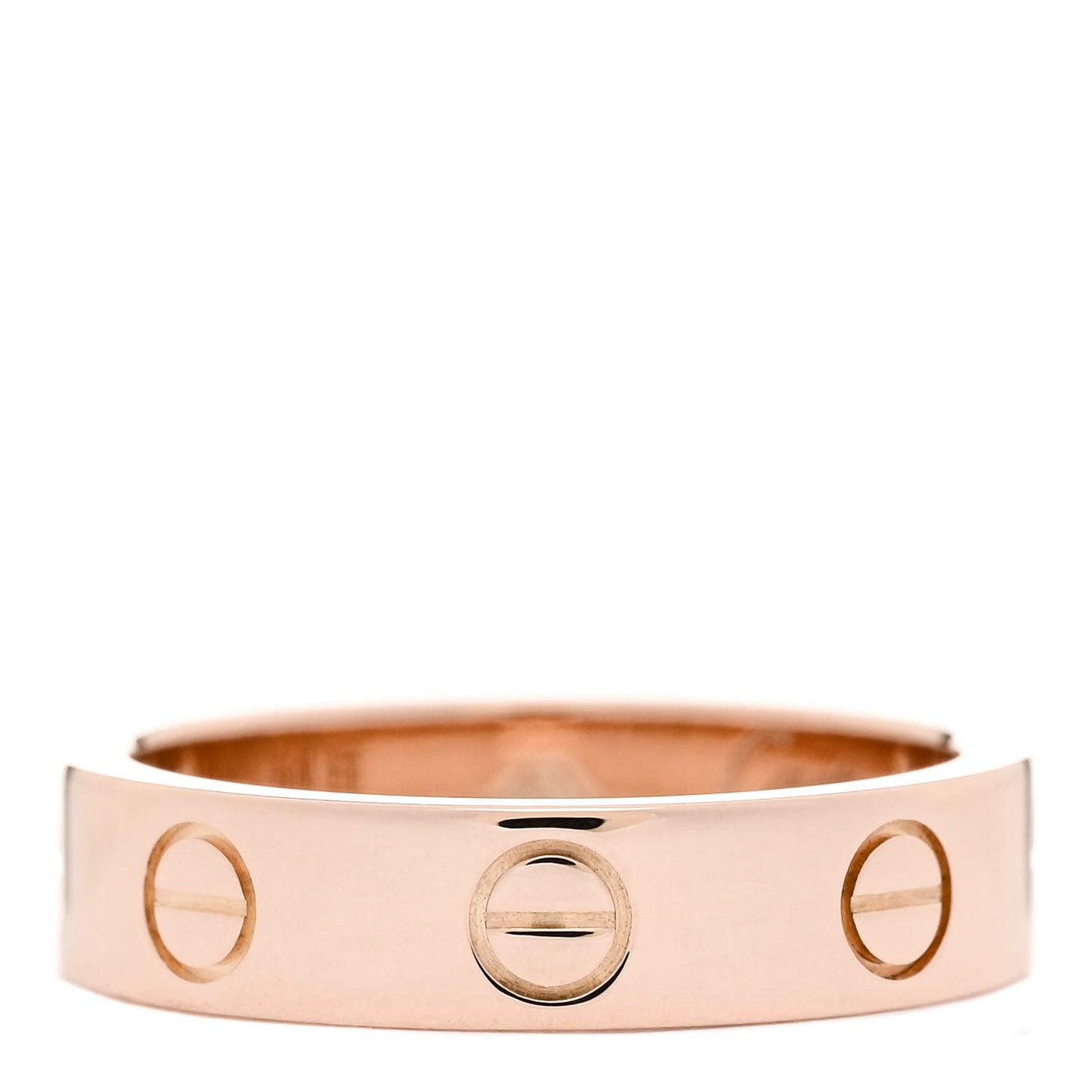 18K Pink Gold Diamond 4mm LOVE Wedding Band Ring 47 4