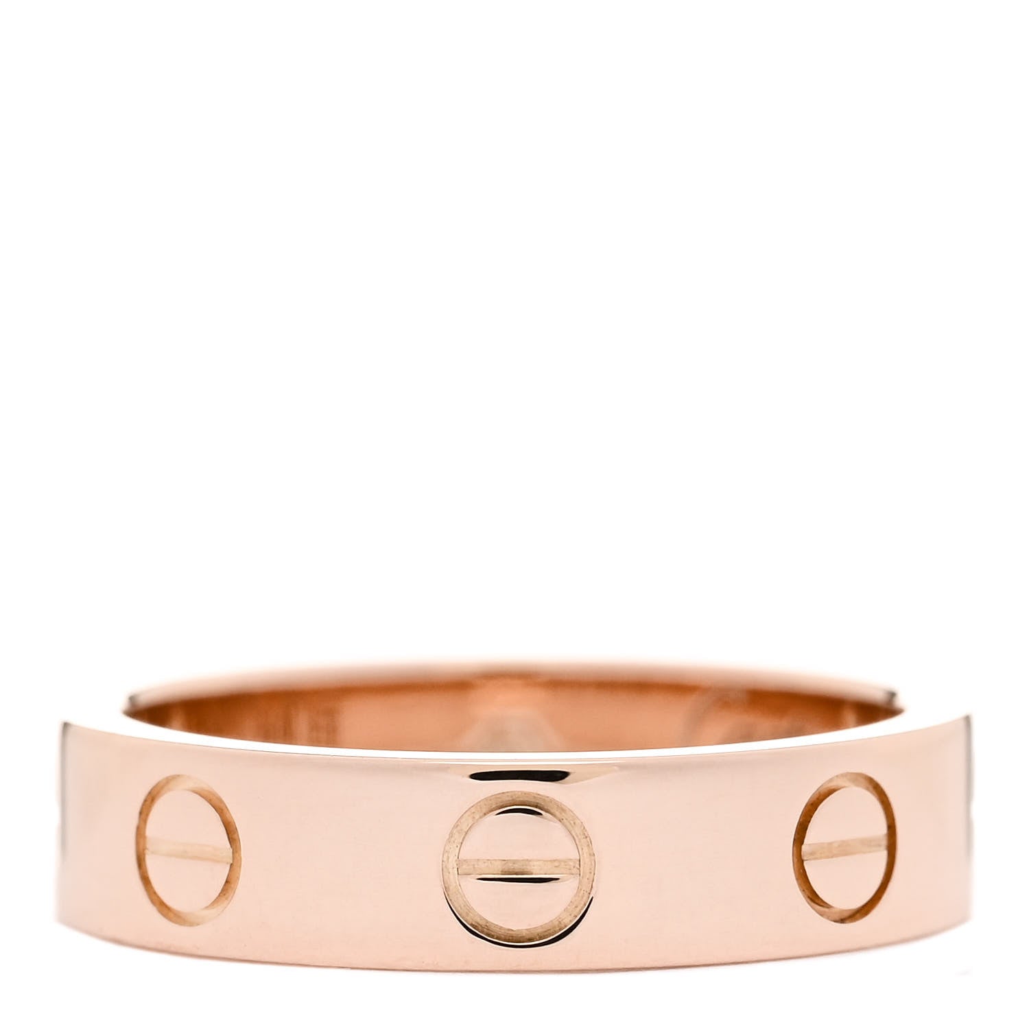 Cartier 18K Pink Gold Diamond 4mm LOVE Wedding Band Ring 47 4 3 of 4
