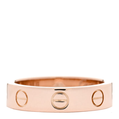 Cartier 18K Pink Gold Diamond 4mm LOVE Wedding Band Ring 47 4 3 of 4