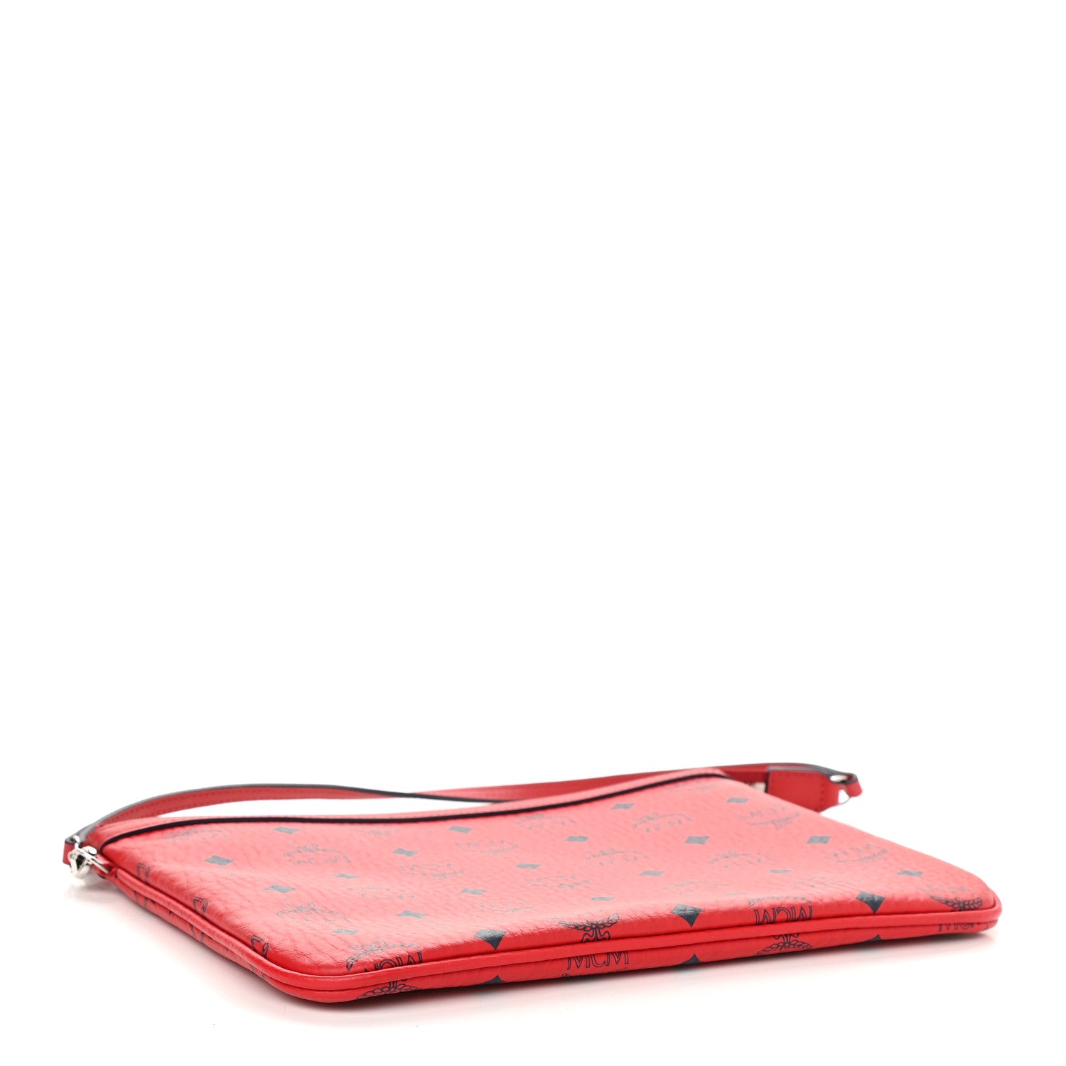 MCM Visetos Liz Shopper Tote Pouch Ruby Red 4 of 9