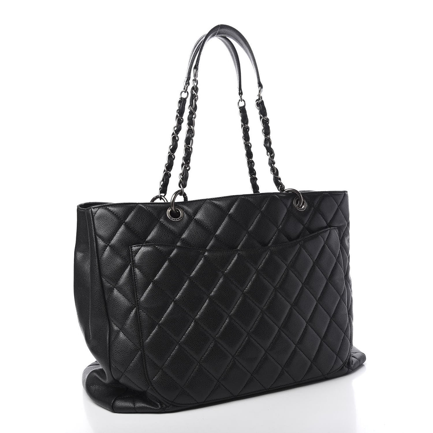 Chanel Caviar Quilted XXL Grand Shopping Tote GST Dark Grey 3 of 11
