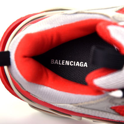Balenciaga Fabric Mesh Womens Triple S Sneakers 40 Red Grey White 7 of 8