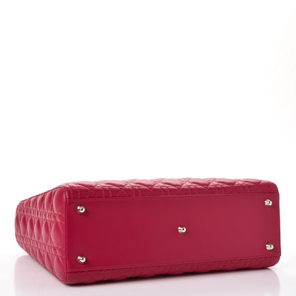 Christian Dior Lambskin Cannage Large Lady Dior Fuchsia 5 of 9