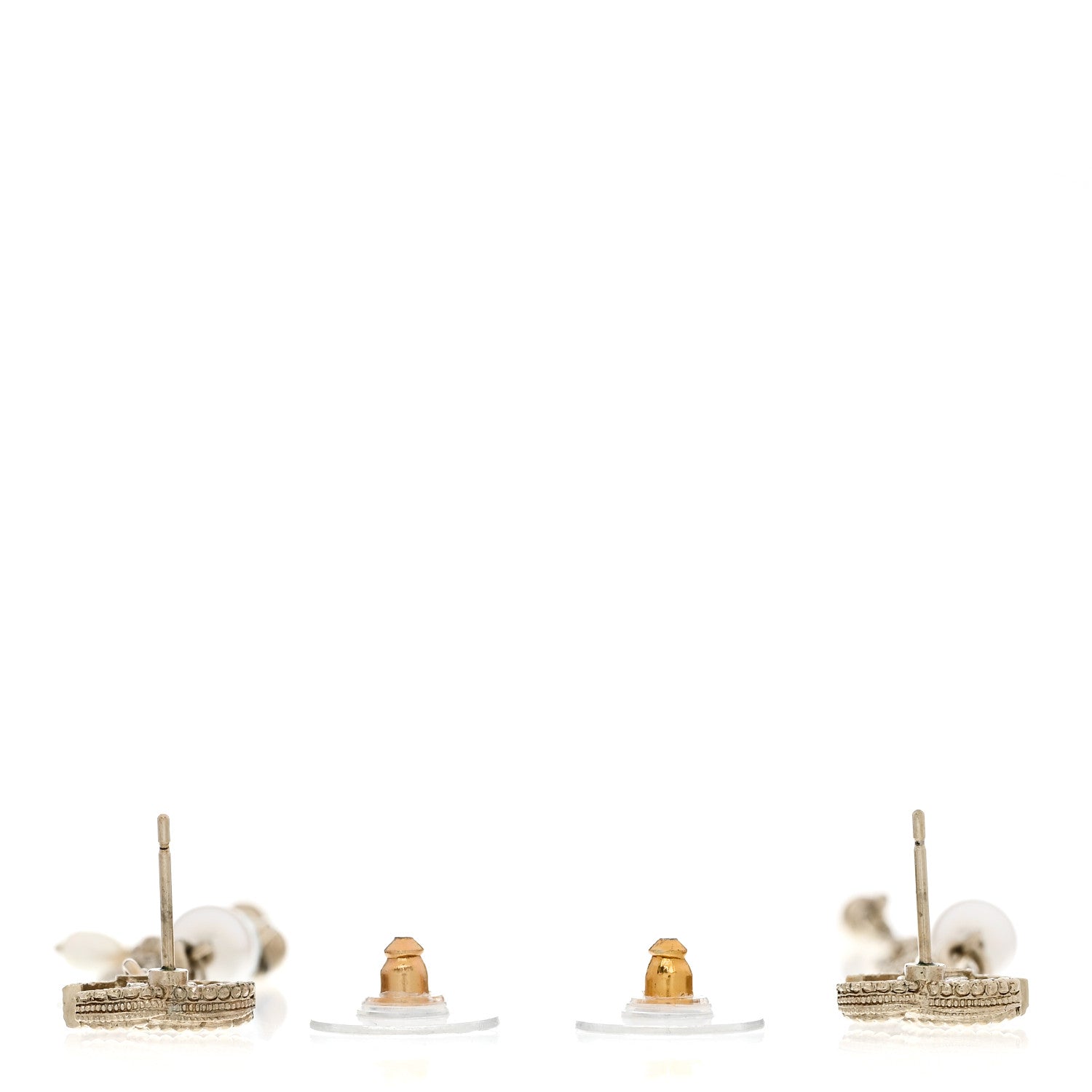 Chanel Chain Pearl CC Drop Earrings Light Gold 3 of 5